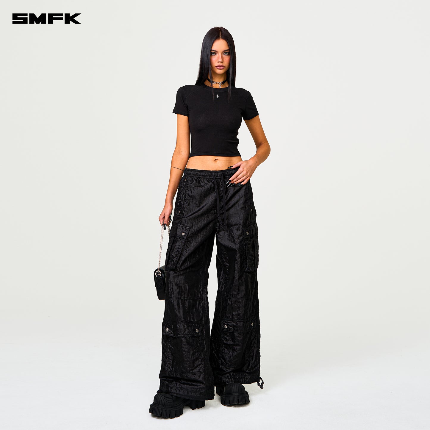 FUTURE LIGHTNING Wide-Leg Sweatpants Lightning Black