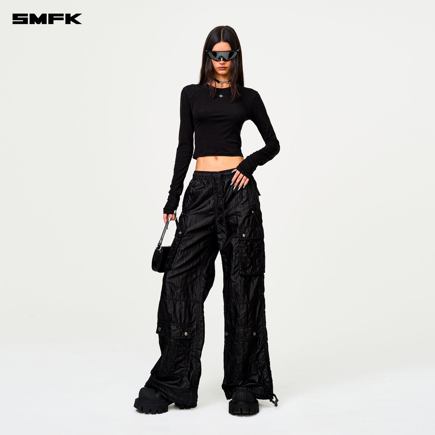 FUTURE LIGHTNING Wide-Leg Sweatpants Lightning Black