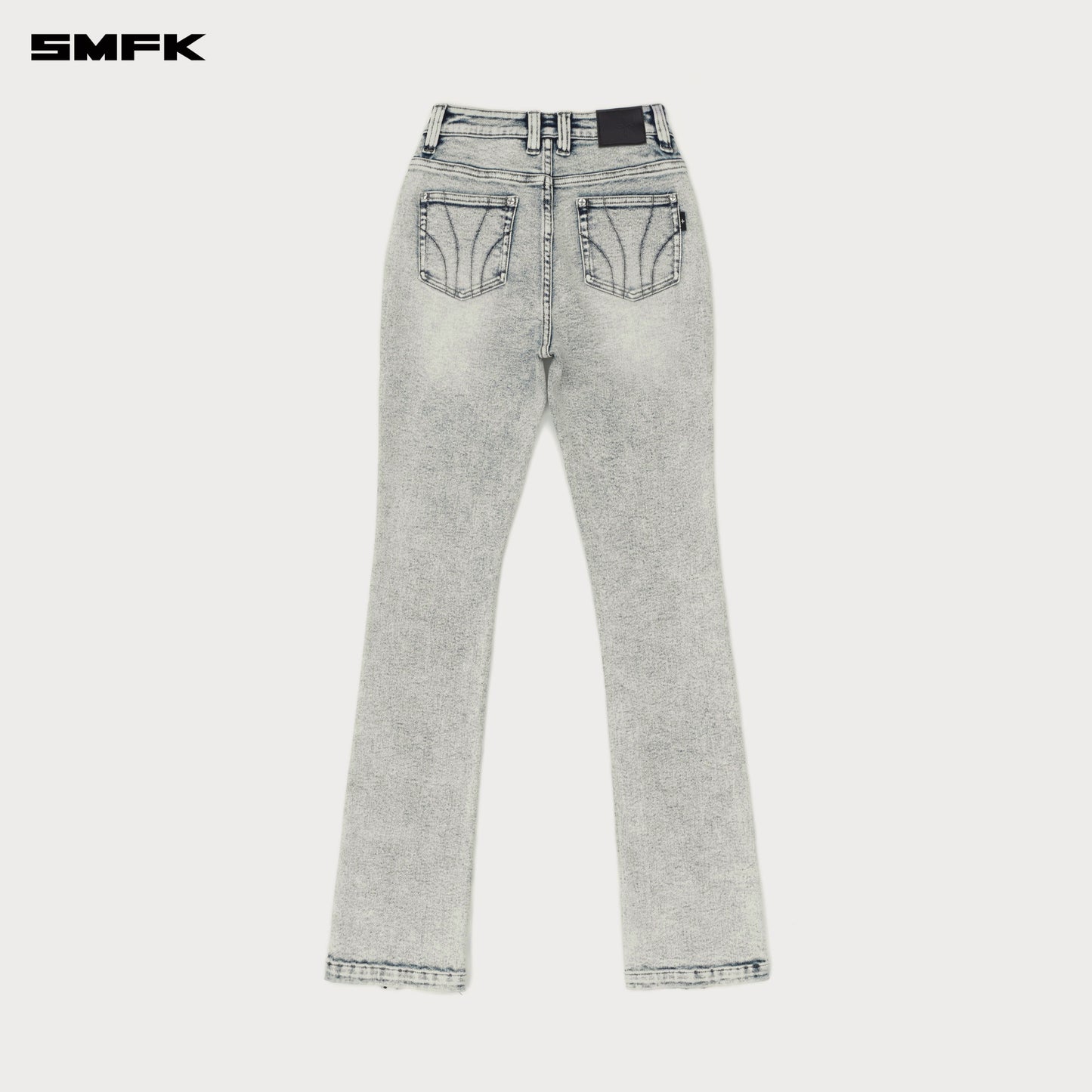 COMPASS RIVET ZIPPER Motorcycle Jeans Snow Blossom