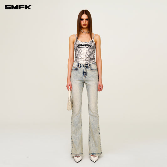 COMPASS Classic Flared Jeans Snow Blossom