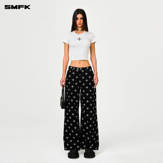 COMPASS Black Garden Classic Wide-Leg Jeans Midnight Garden