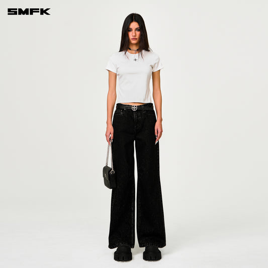 COMPASS Classic Wide-Leg Jeans Onyx Denim