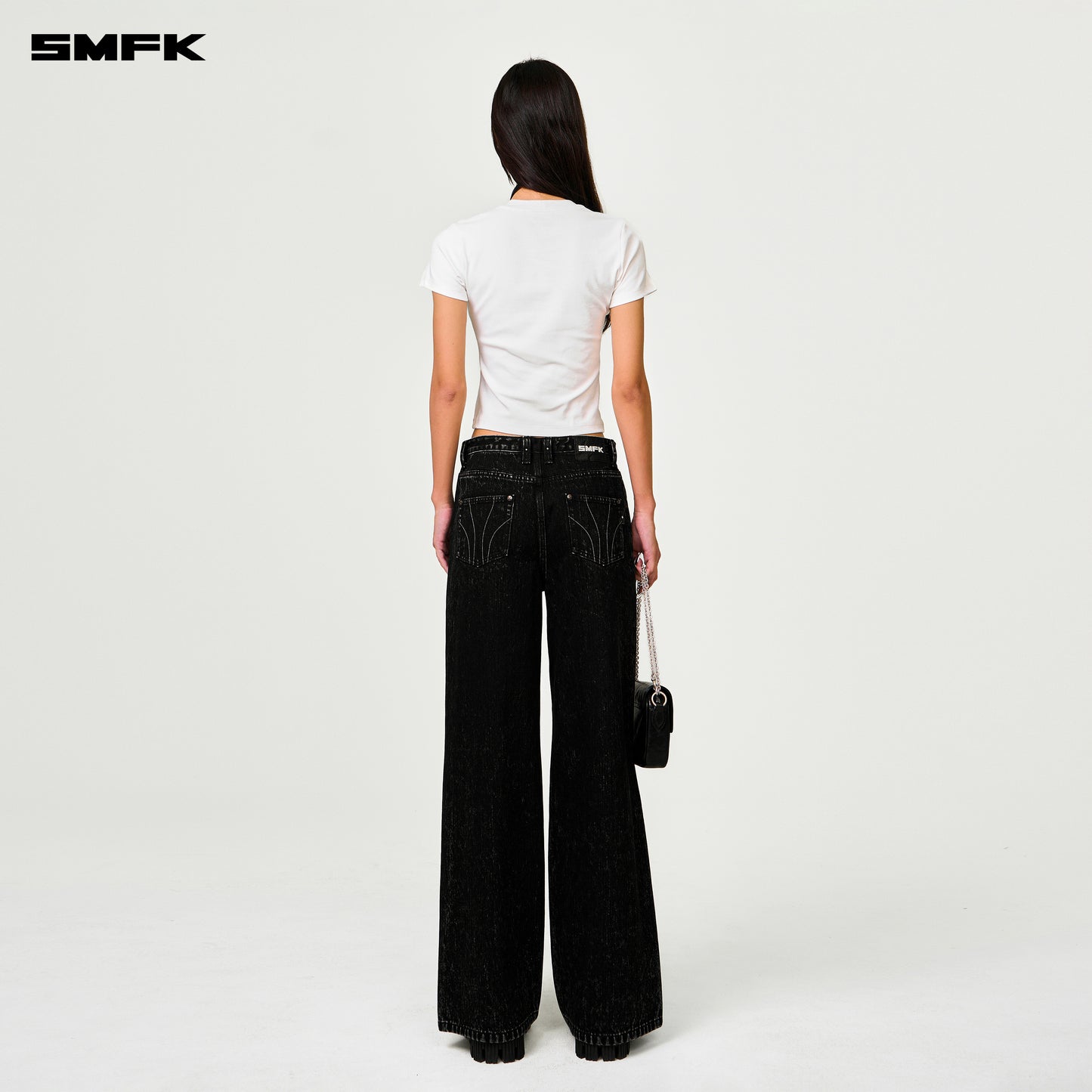 COMPASS Classic Wide-Leg Jeans Onyx Denim