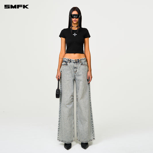 COMPASS Classic Wide-Leg Jeans Snow Blossom
