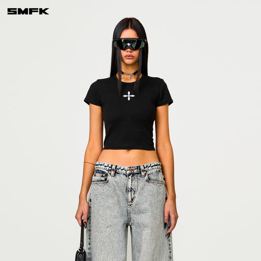 COMPASS Classic Wide-Leg Jeans Snow Blossom