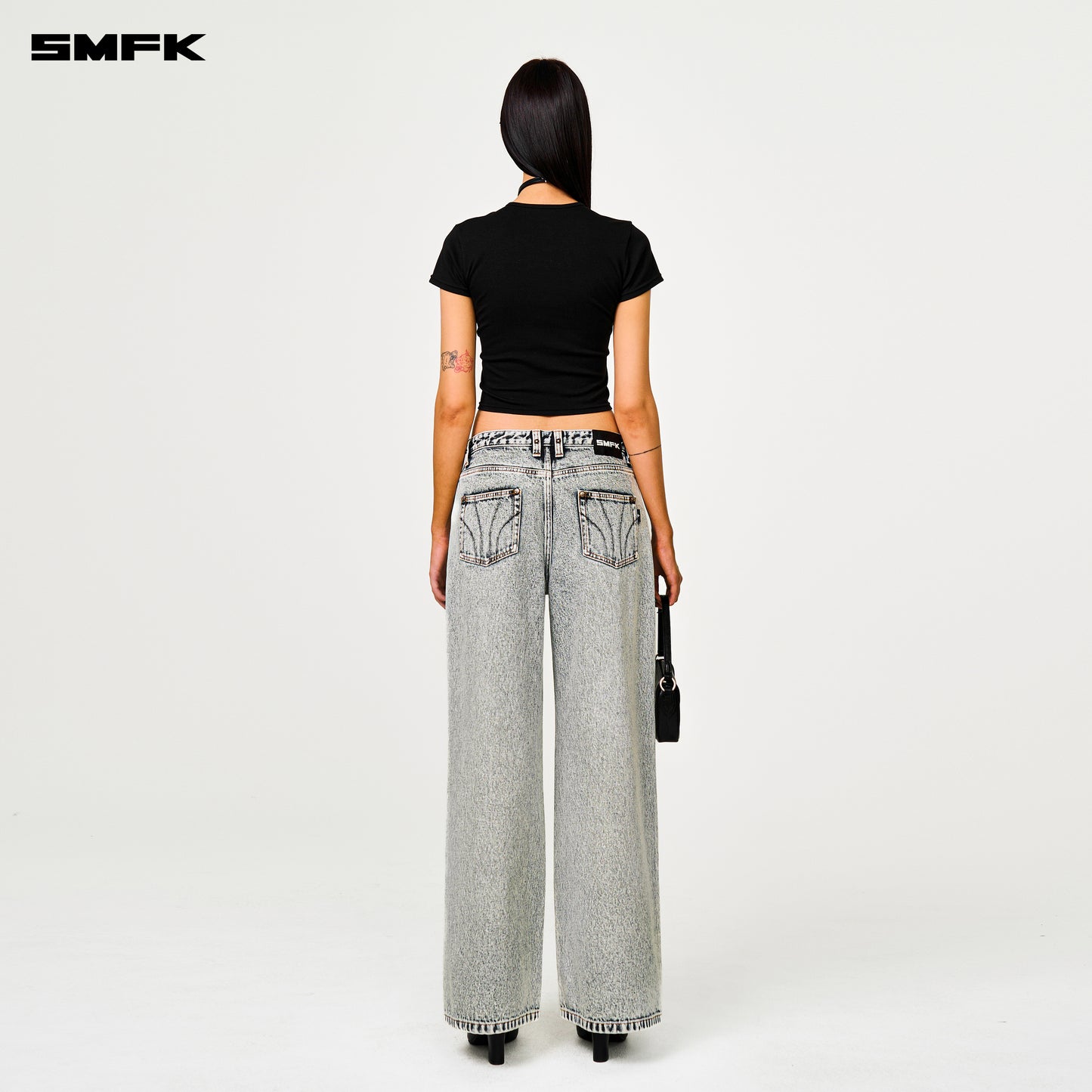 COMPASS Classic Wide-Leg Jeans Snow Blossom