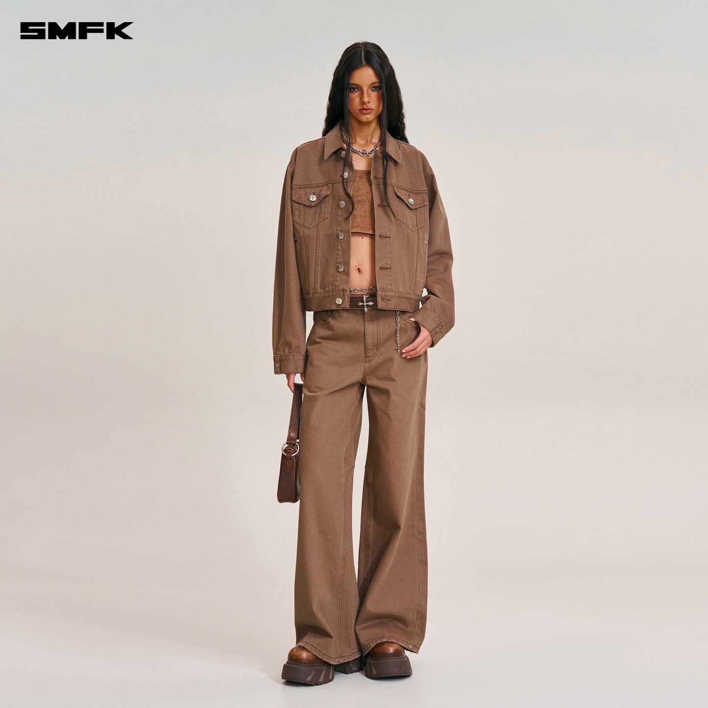 COMPASS MODE TOWER DENIM PANTS Wild Horse Brown