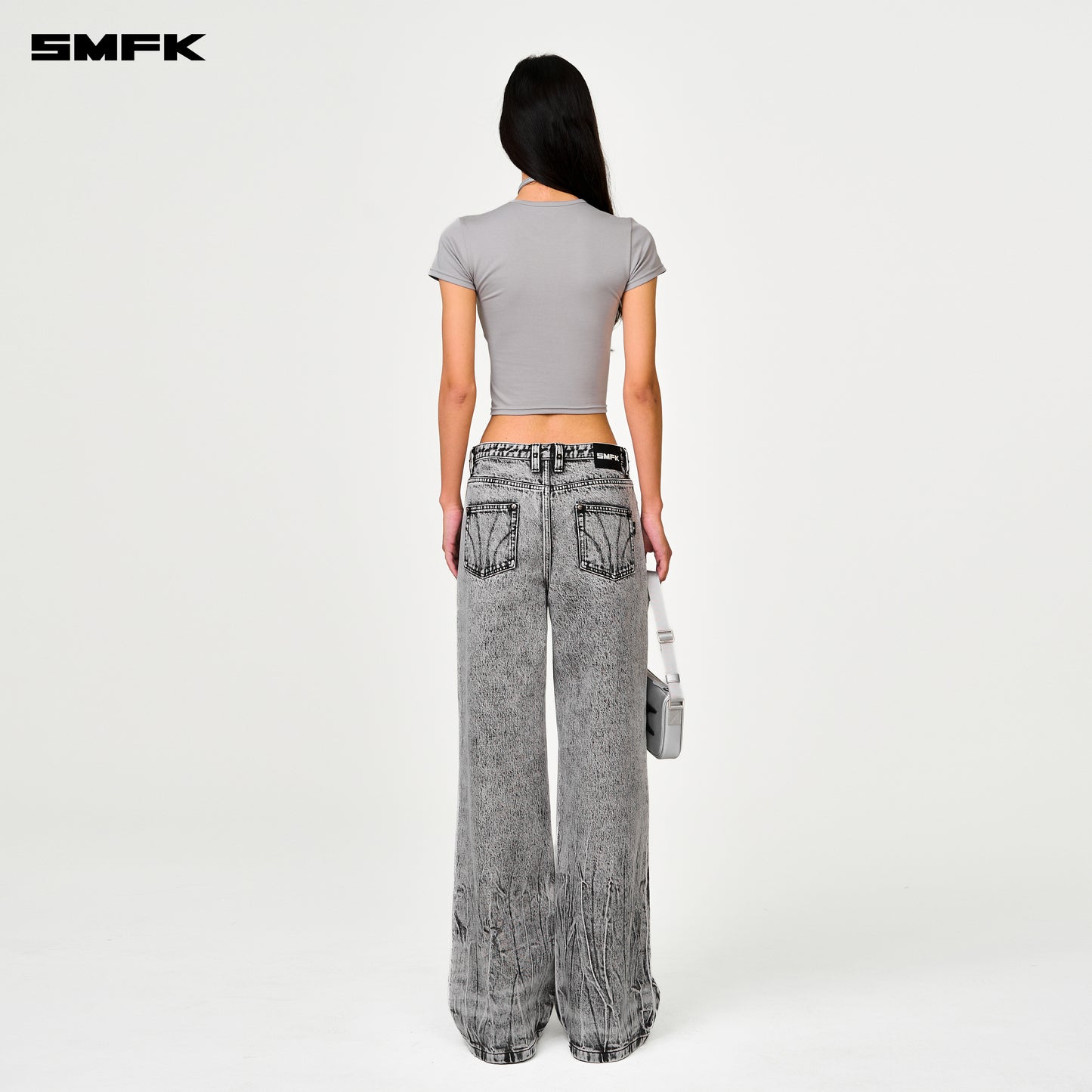 COMPASS Classic Wide-Leg Jeans Ash Gray