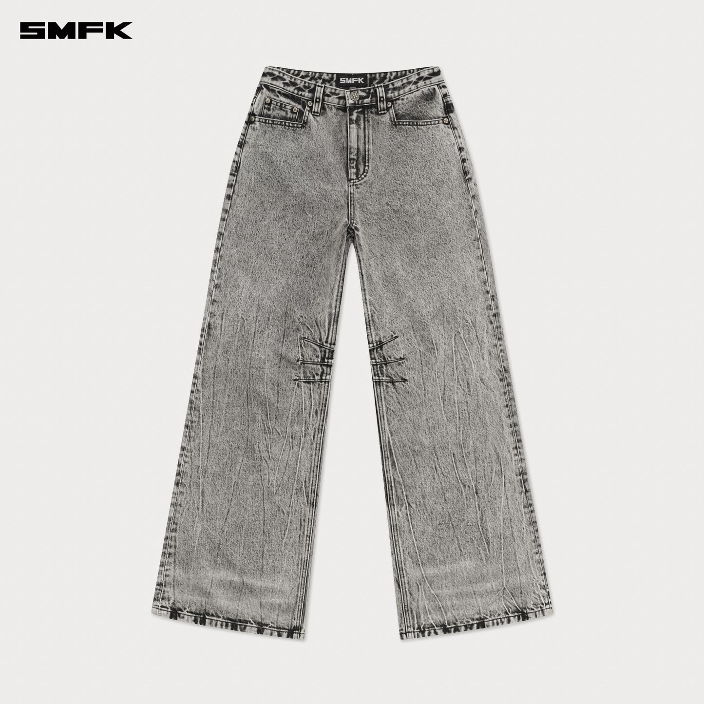 COMPASS Classic Wide-Leg Jeans Ash Gray