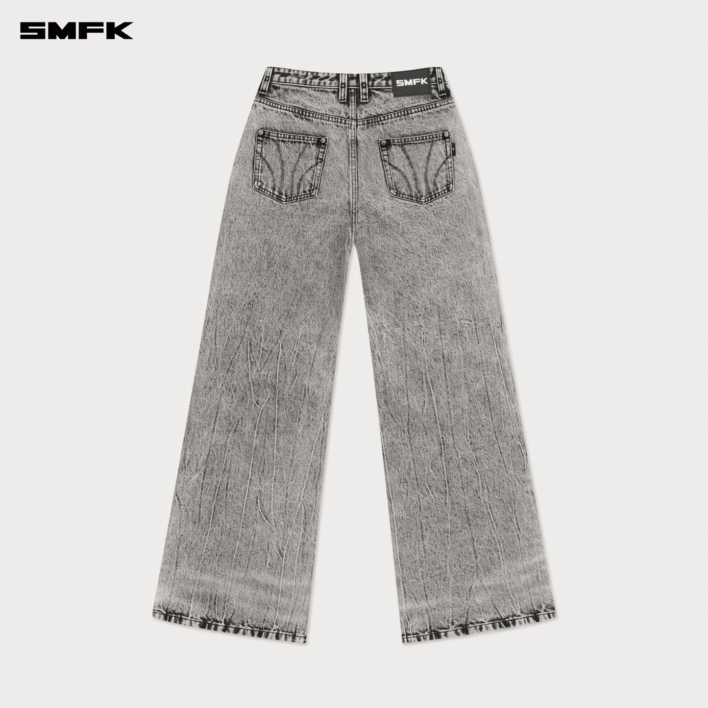 COMPASS Classic Wide-Leg Jeans Ash Gray