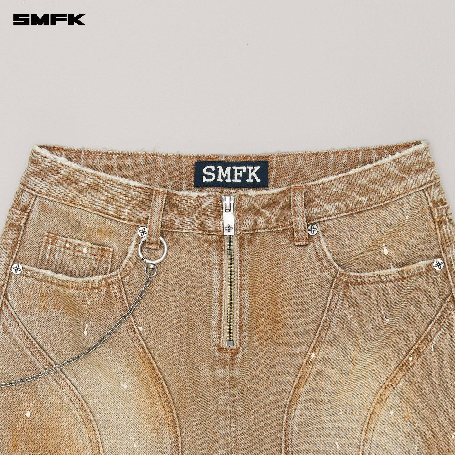 RAGE WILD Origin Denim Skirt Wild Cowboy Brown