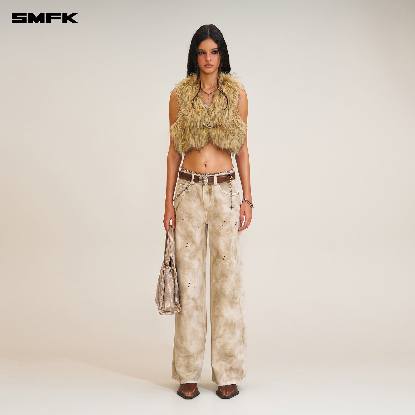 RAGE WILD HANDCRAFT TOWER Denim Pants (GARMENT DYE)
 Wild Brown