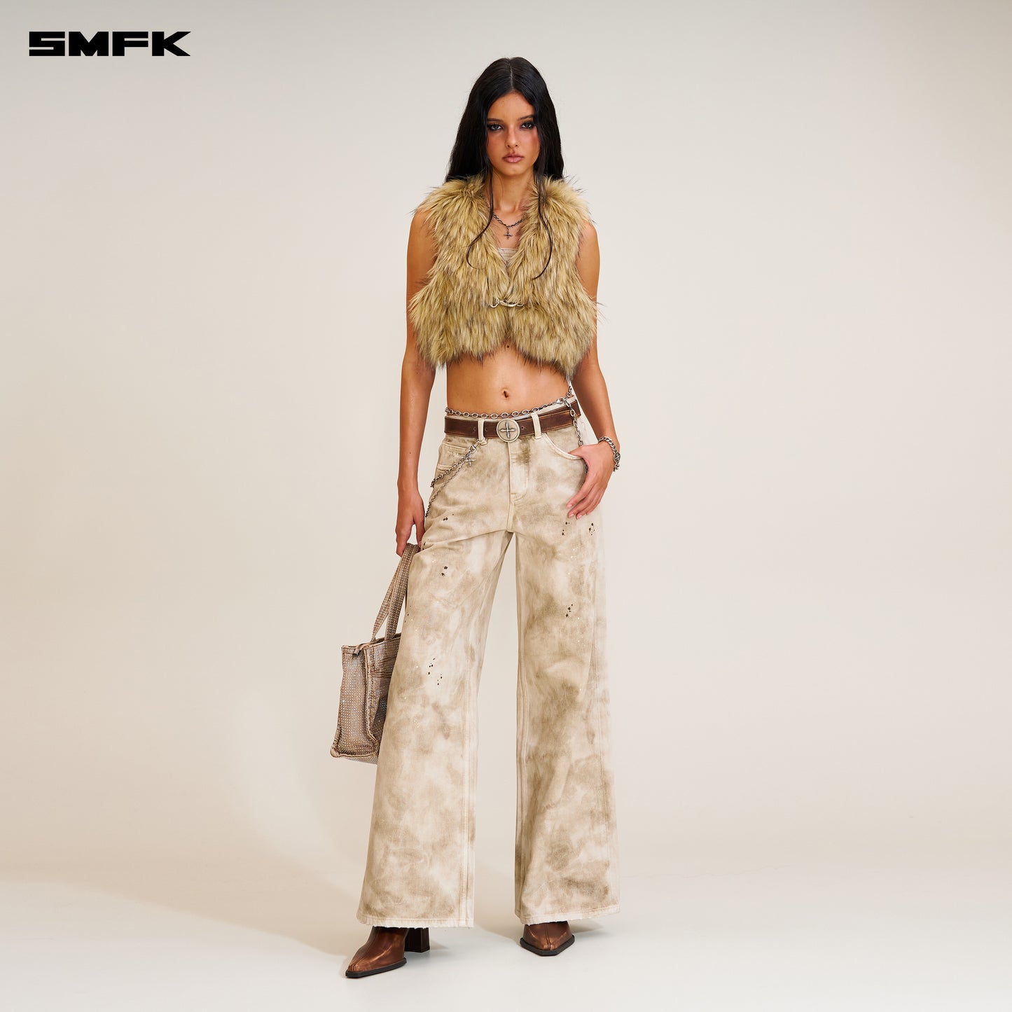 RAGE WILD HANDCRAFT TOWER Denim Pants (GARMENT DYE)
 Wild Brown