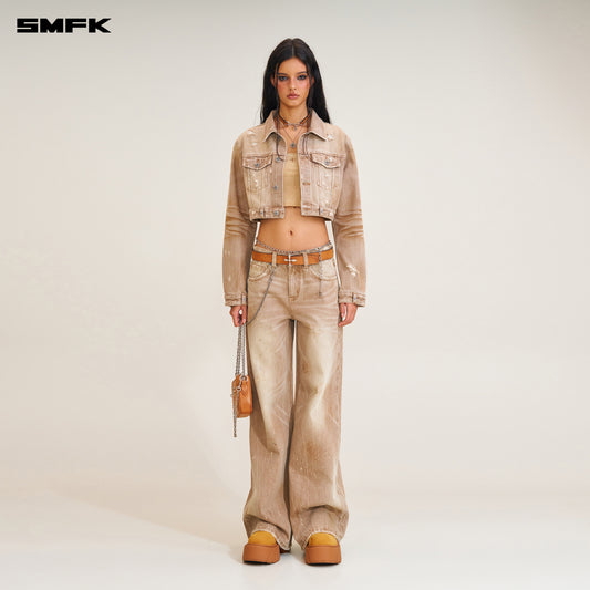 RAGE WILD HANDCRAFT TOWER Denim Pants
 Wild Cowboy Brown