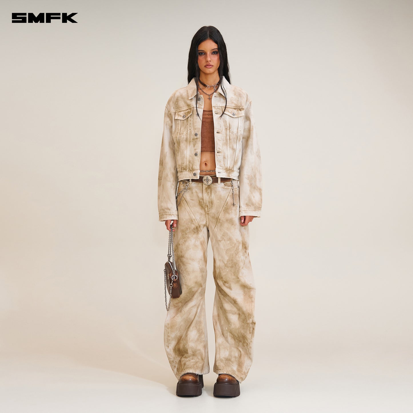 RAGE WILD ARC Denim Pants Wild Brown