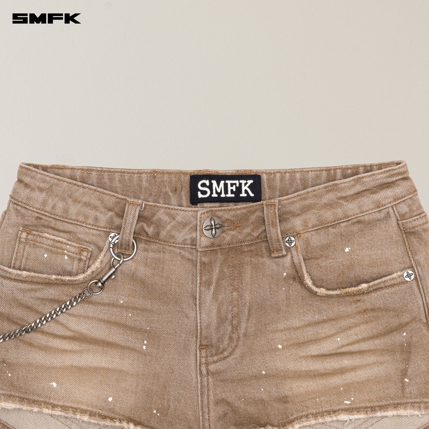 RAGE WILD Denim Shorts Low Wild Cowboy Brown