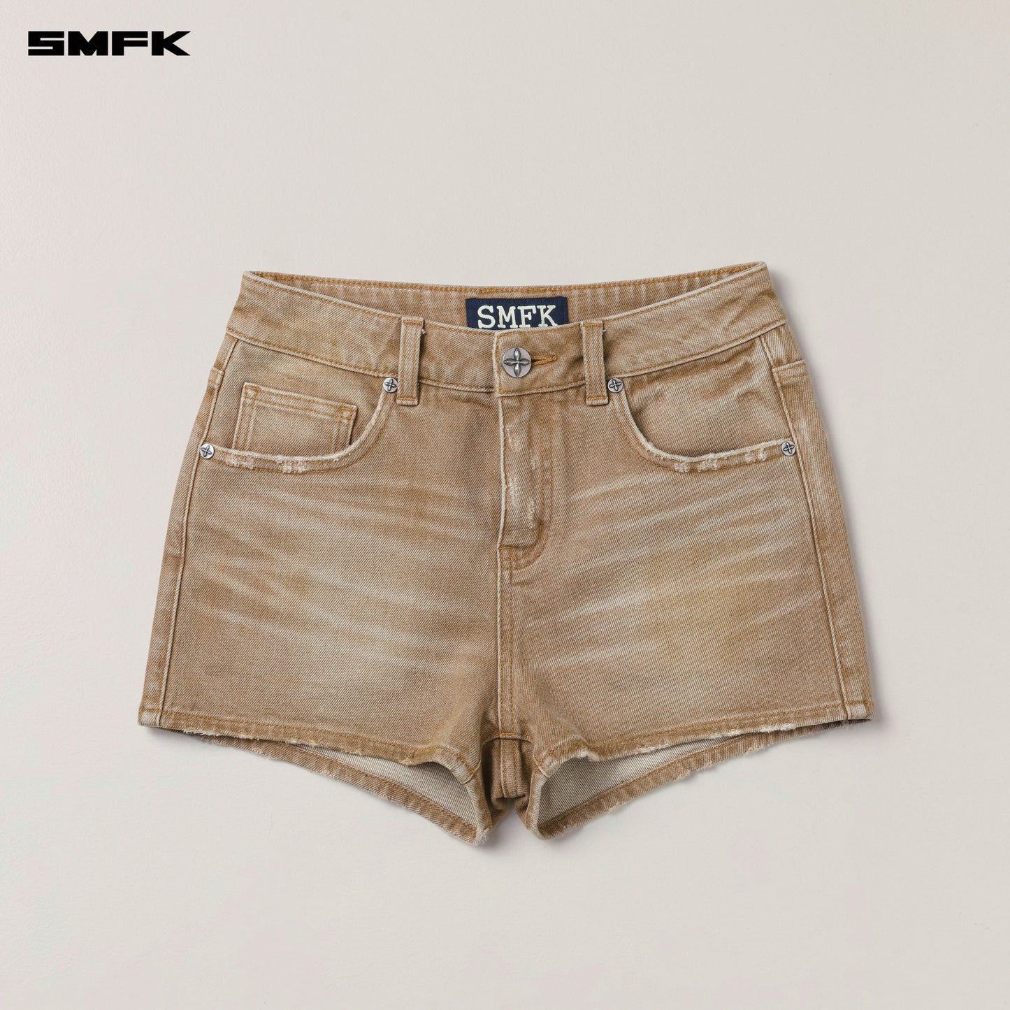 RAGE WILD Handcrat High Waist Denim Shorts
 Wild Cowboy Brown
