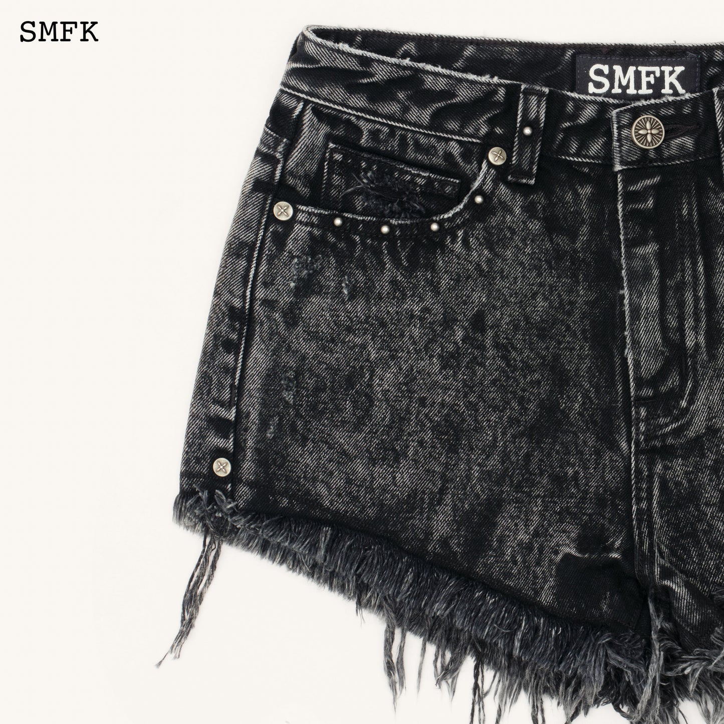 COMPASS WILD Tarpan Short Jeans Snowflake Black