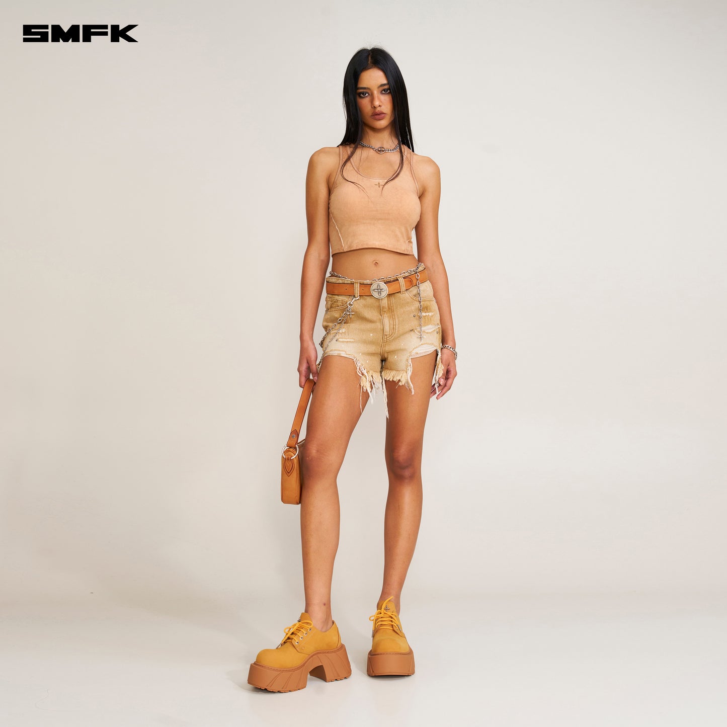 RAGE Rush Denim Shorts Wild Cowboy Brown