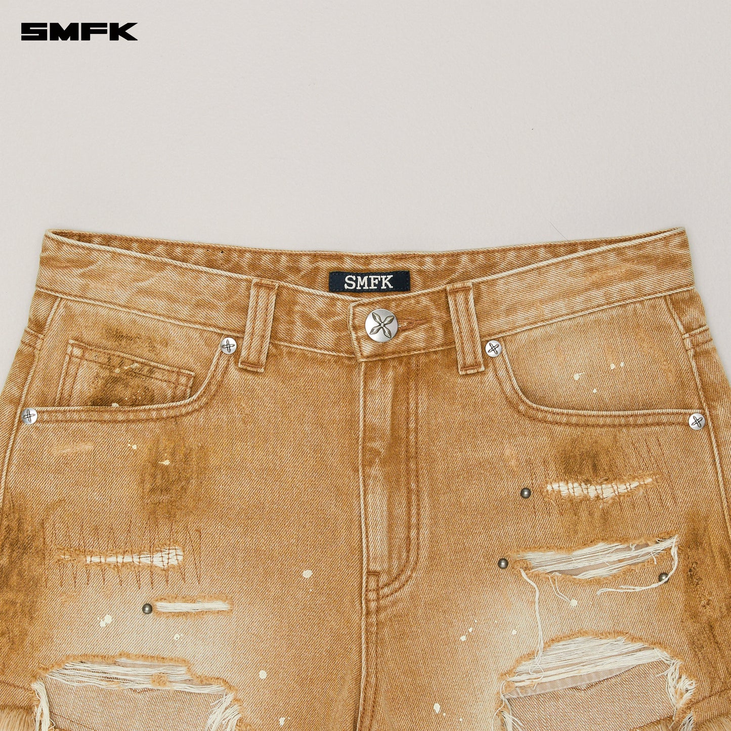 RAGE Rush Denim Shorts Wild Cowboy Brown