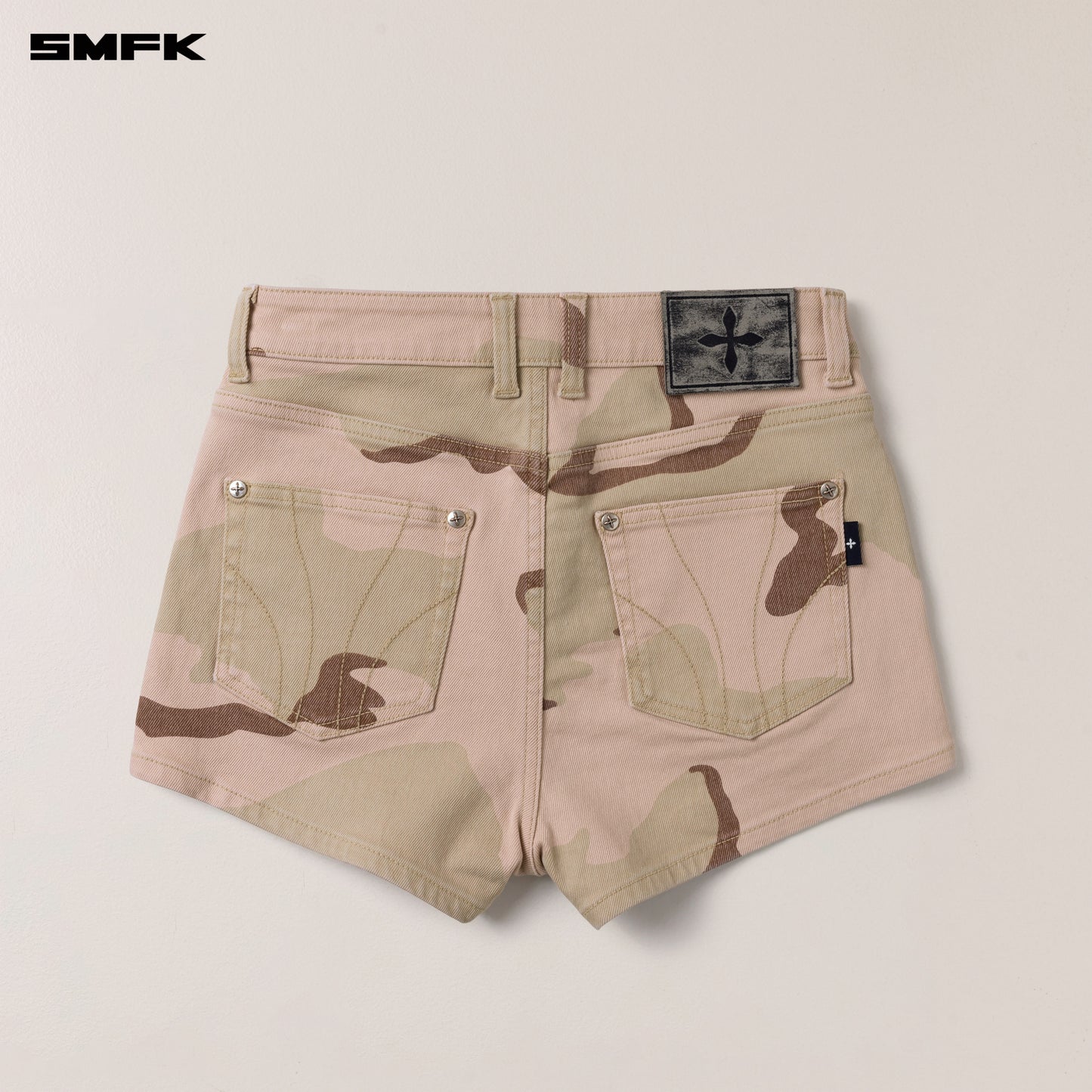 COMPASS DANCER Denim Flat Shorts Desert Storm Camo