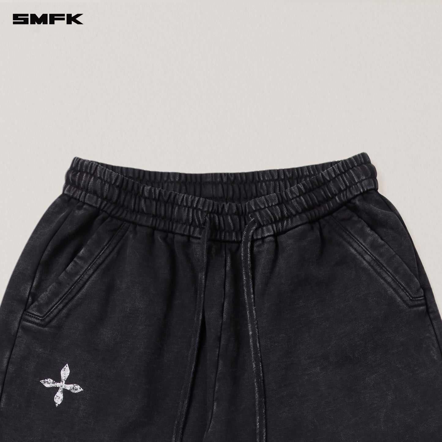 VINTAGE-SAVAGE LOOSE SPORTS PANTS/FADE DYE Wilderness Black