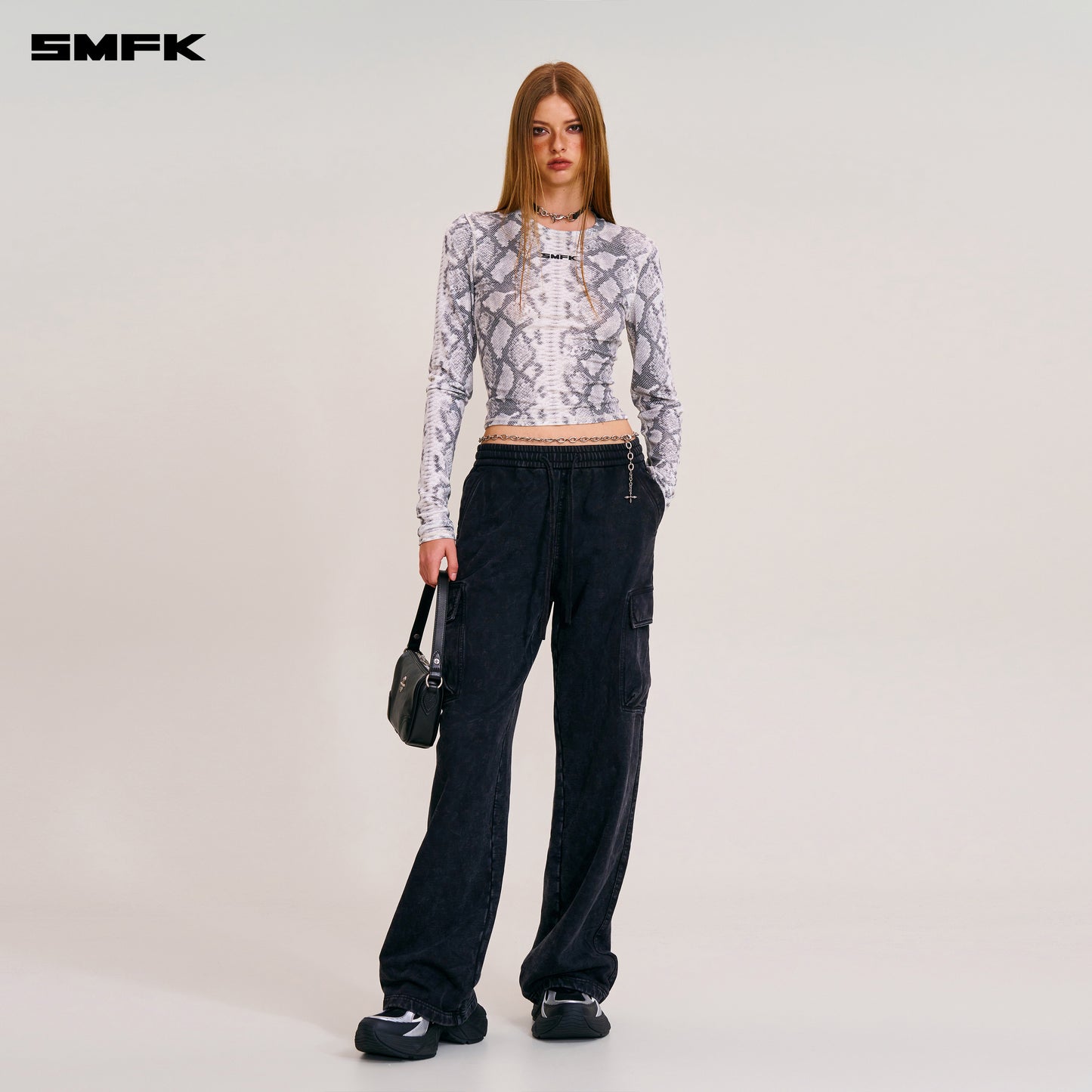VINTAGE-SAFARI LOOSE SPORTS PANTS/FADE DYE Wilderness Black
