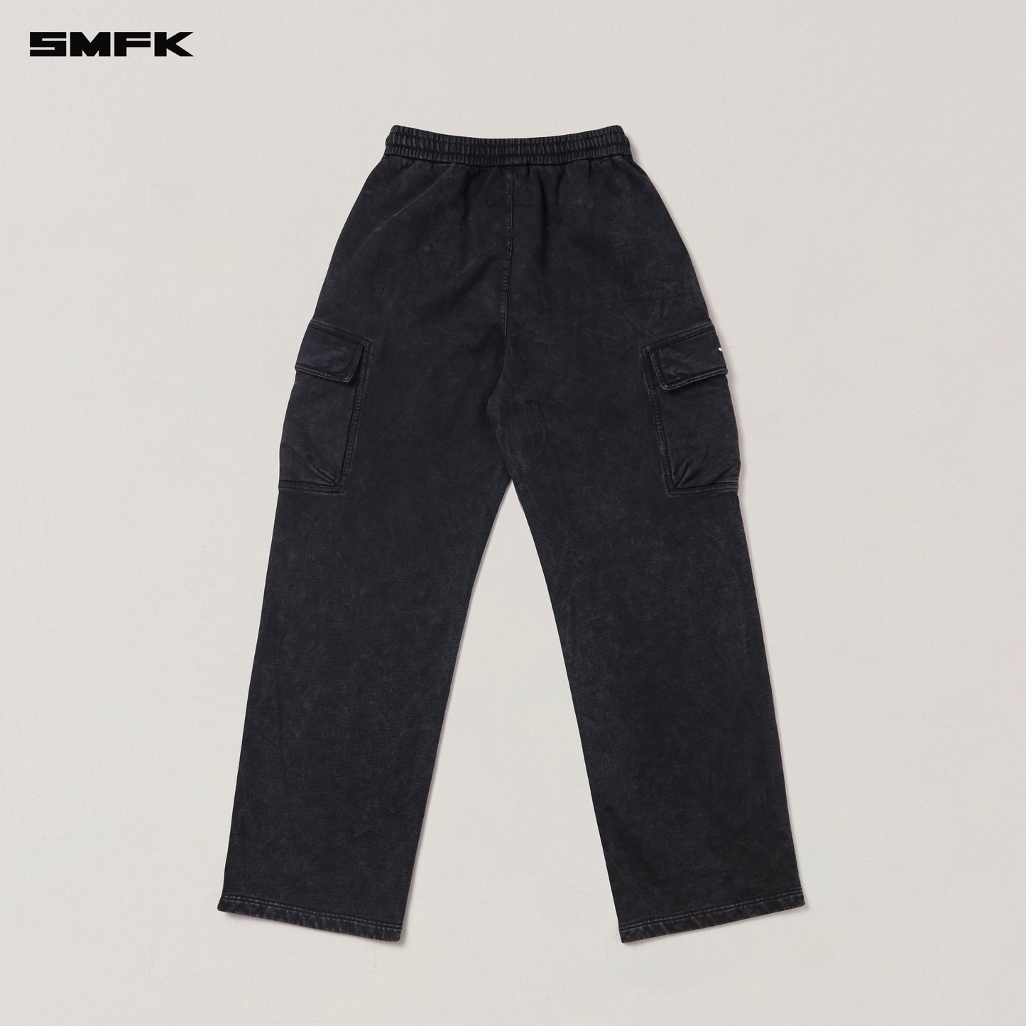 VINTAGE-SAFARI LOOSE SPORTS PANTS/FADE DYE Wilderness Black