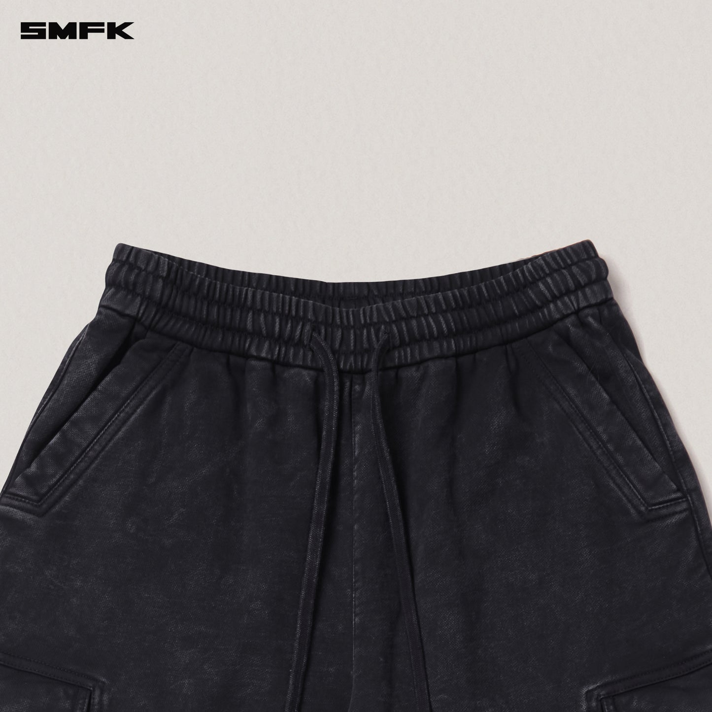 VINTAGE-SAFARI LOOSE SPORTS PANTS/FADE DYE Wilderness Black