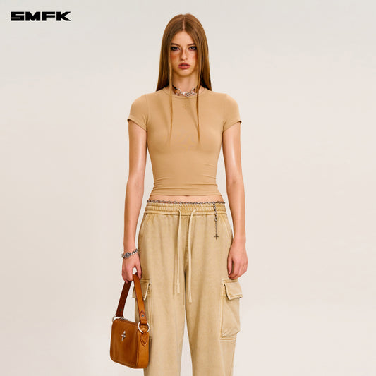 VINTAGE-SAFARI LOOSE SPORTS PANTS/FADE DYE Fading Desert