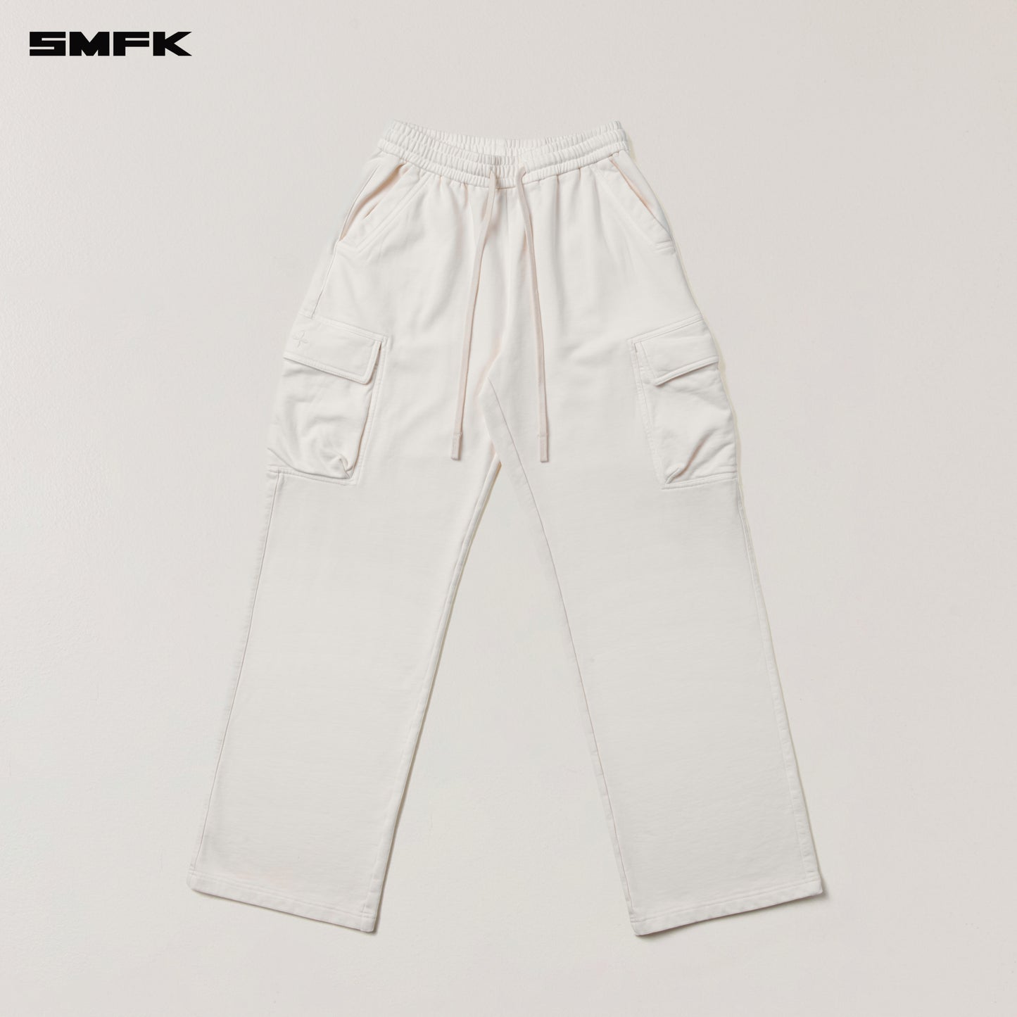 VINTAGE-SAFARI LOOSE SPORTS PANTS/FADE DYE Alpine White