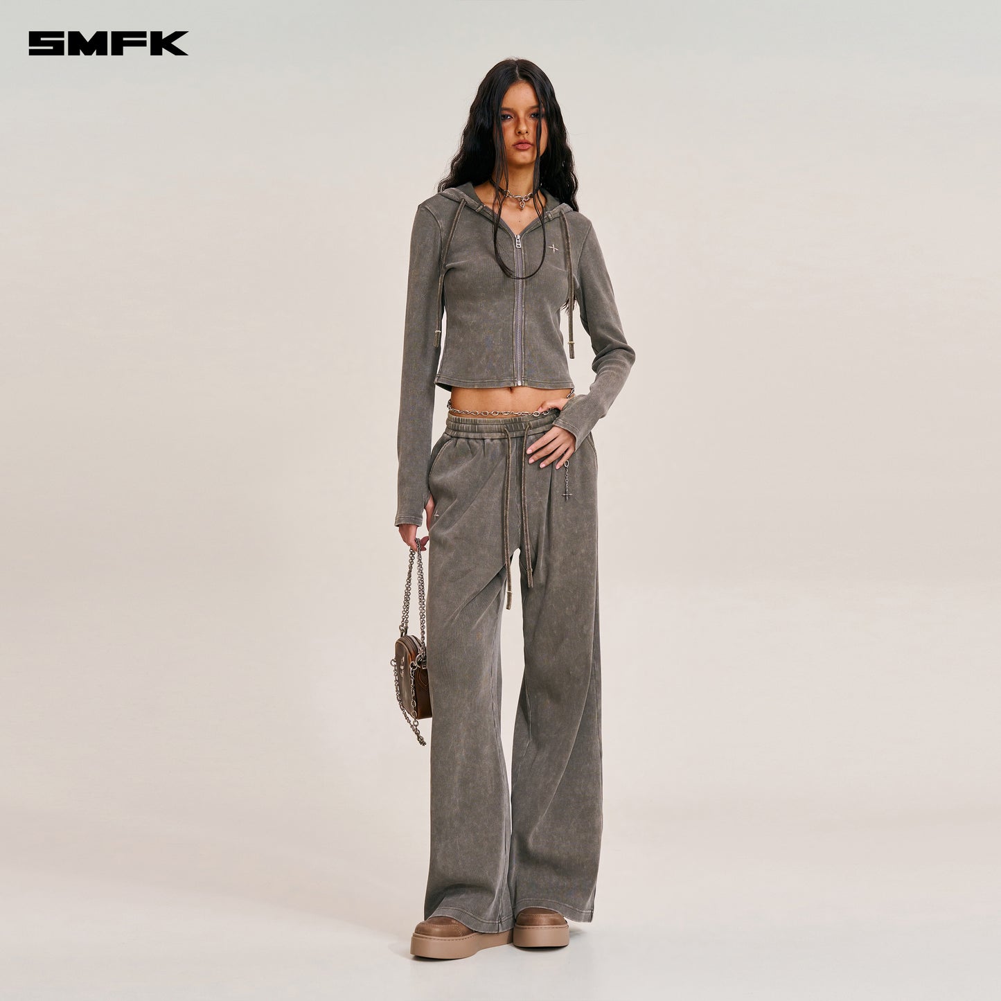 VINTAGE-SAVAGESTRAIGHTSPORTSPANTS/FADEDYE Wild Brown