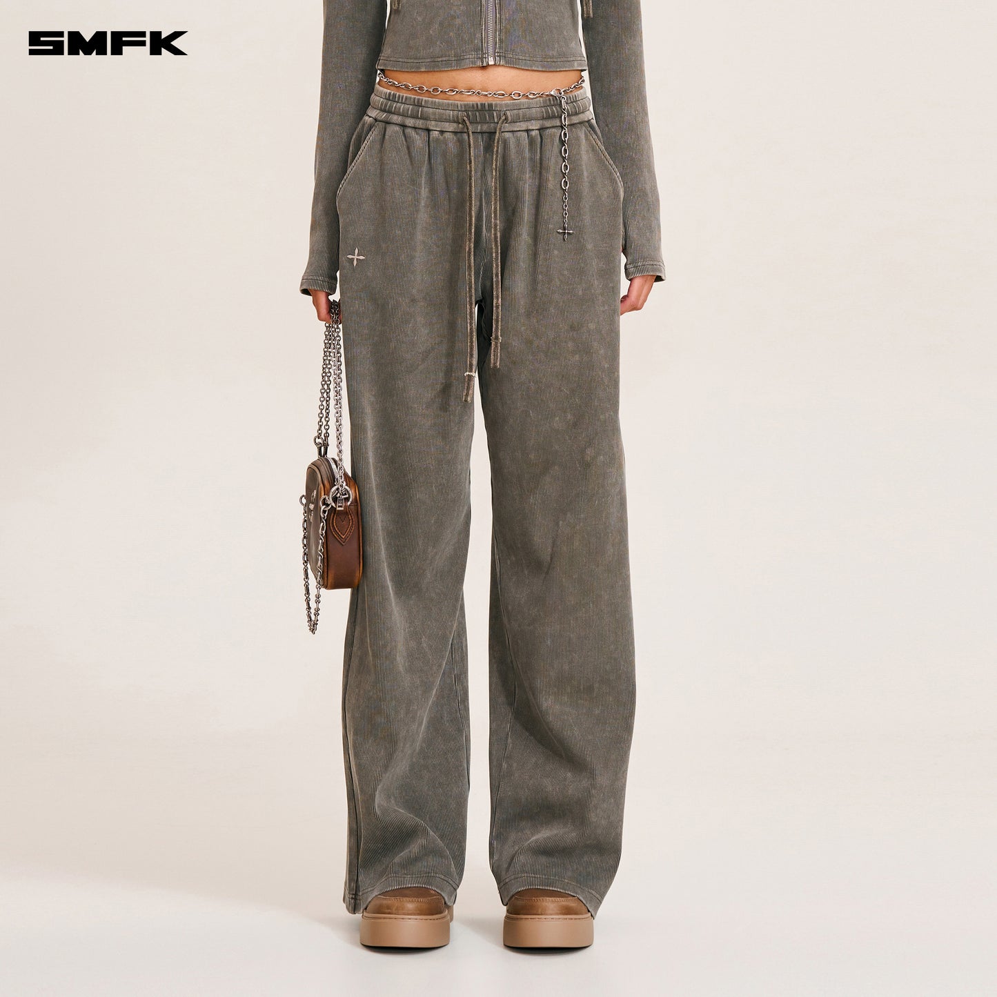 VINTAGE-SAVAGESTRAIGHTSPORTSPANTS/FADEDYE Wild Brown