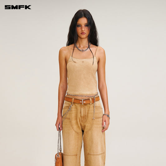 COMPASS RETRO Loose Cargo Pants Wild Cowboy Brown