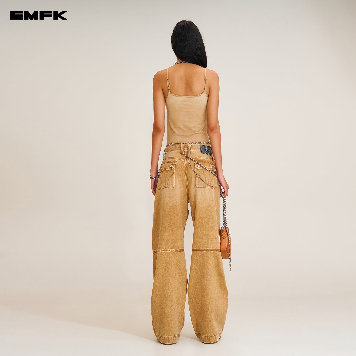 COMPASS RETRO Loose Cargo Pants Wild Cowboy Brown