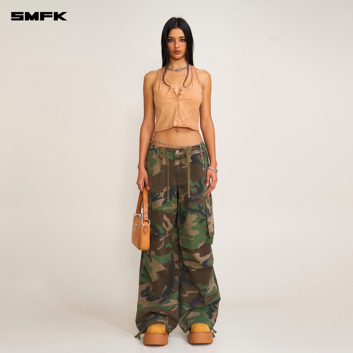 COMPASS Retro Camo Para Pants Army Green Camouflage