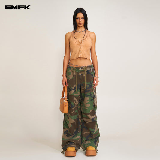 COMPASS Retro Camo Para Pants Army Green Camouflage
