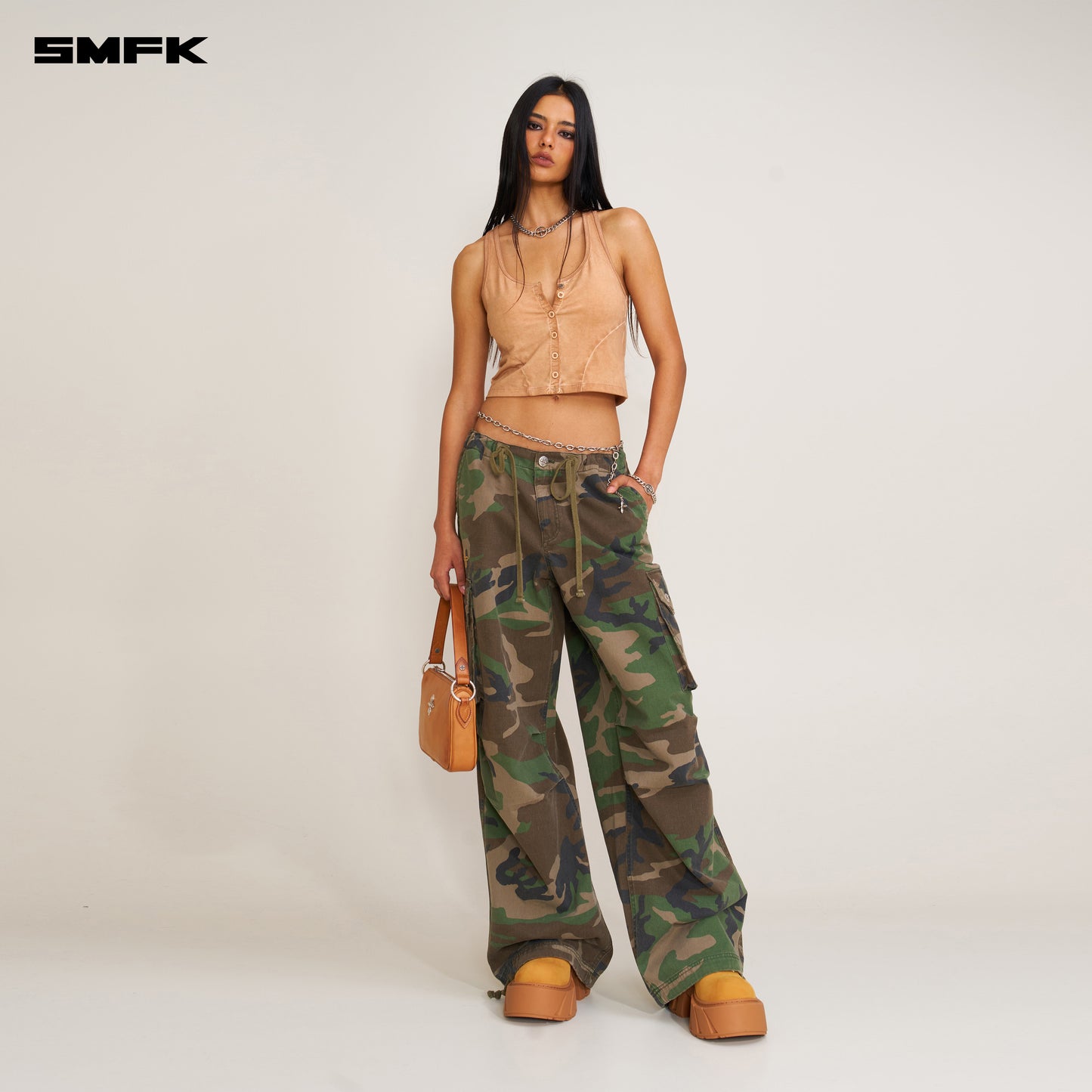 COMPASS Retro Camo Para Pants Army Green Camouflage