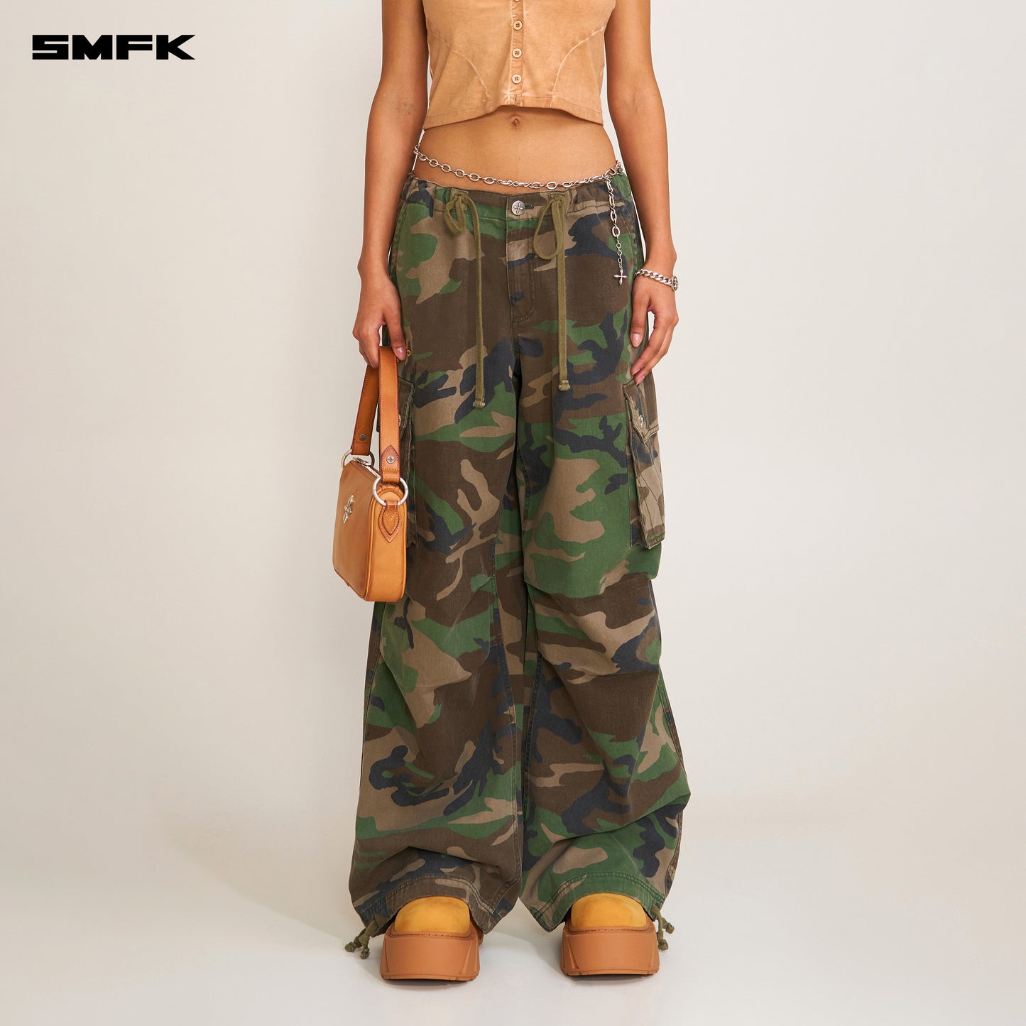 COMPASS Retro Camo Para Pants Army Green Camouflage