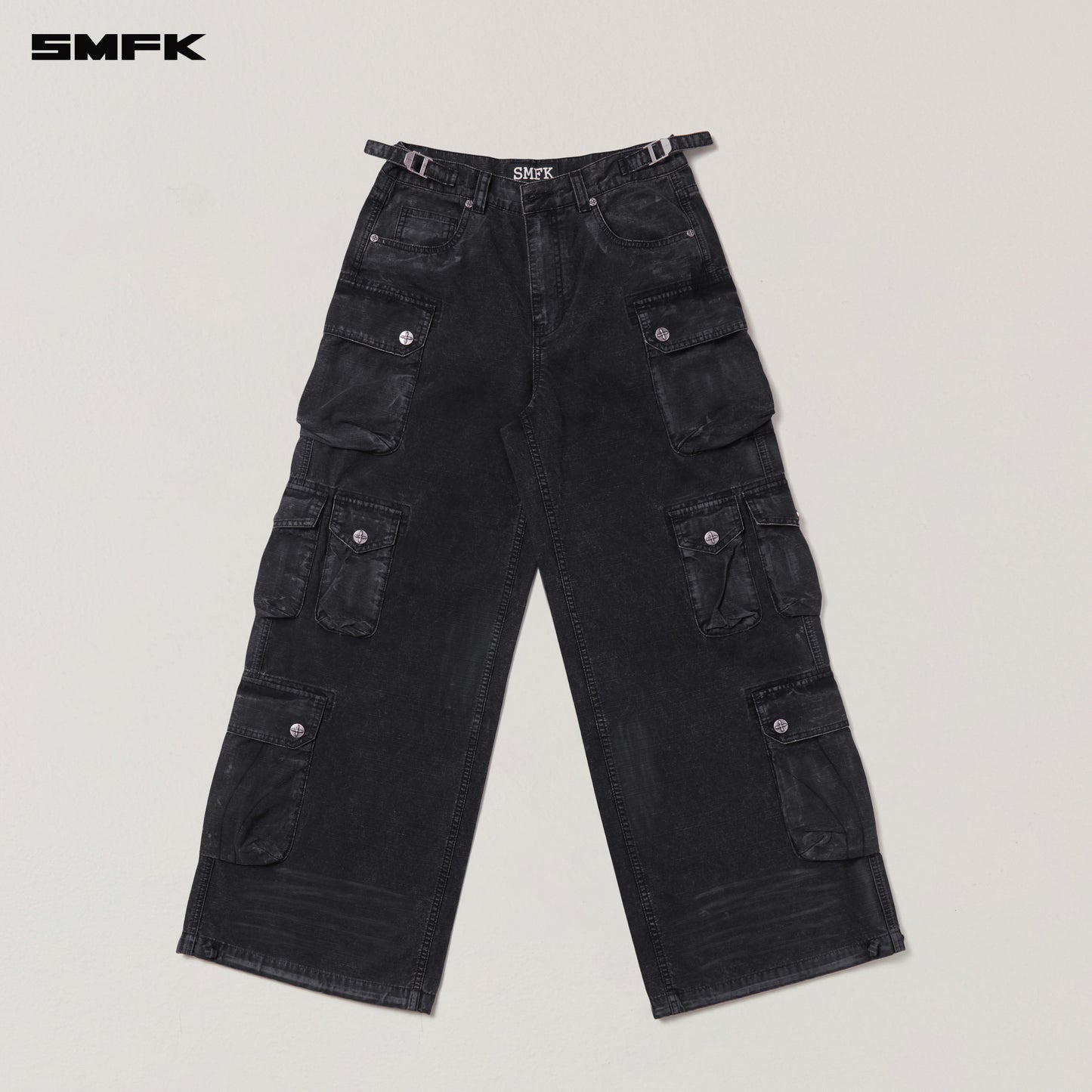 RAGE-WILD ORIGIN HANDCRAFT TOWER CARGO PANTS/GARMENT DYED Wilderness Black