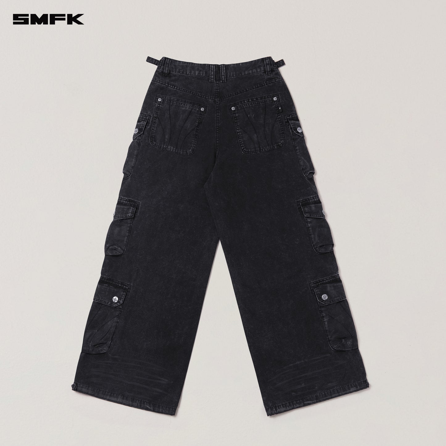 RAGE-WILD ORIGIN HANDCRAFT TOWER CARGO PANTS/GARMENT DYED Wilderness Black