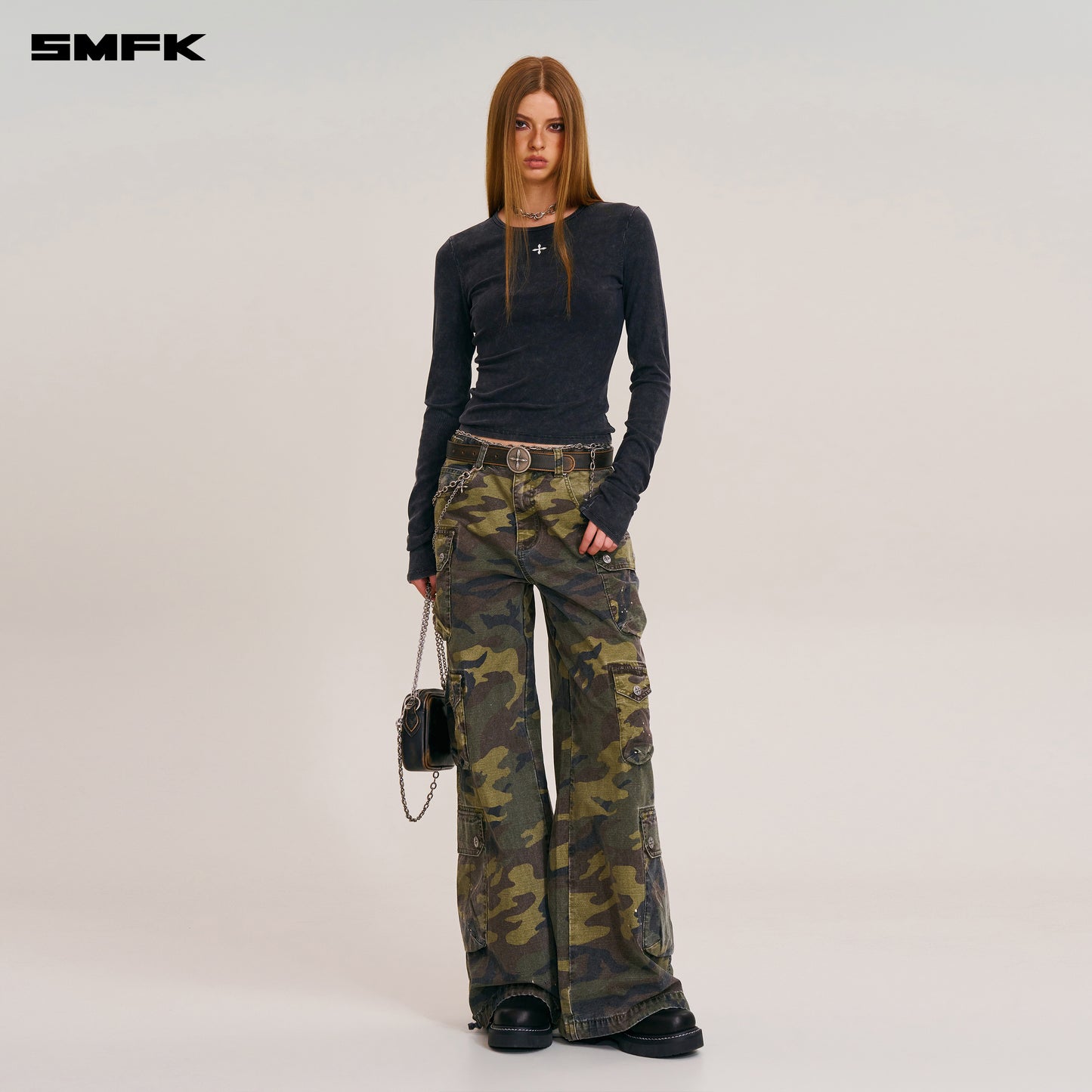RAGE WILD ORIGIN HANDCRAFT TOWER CAMO CARGO PANTS Army Green Camouflage