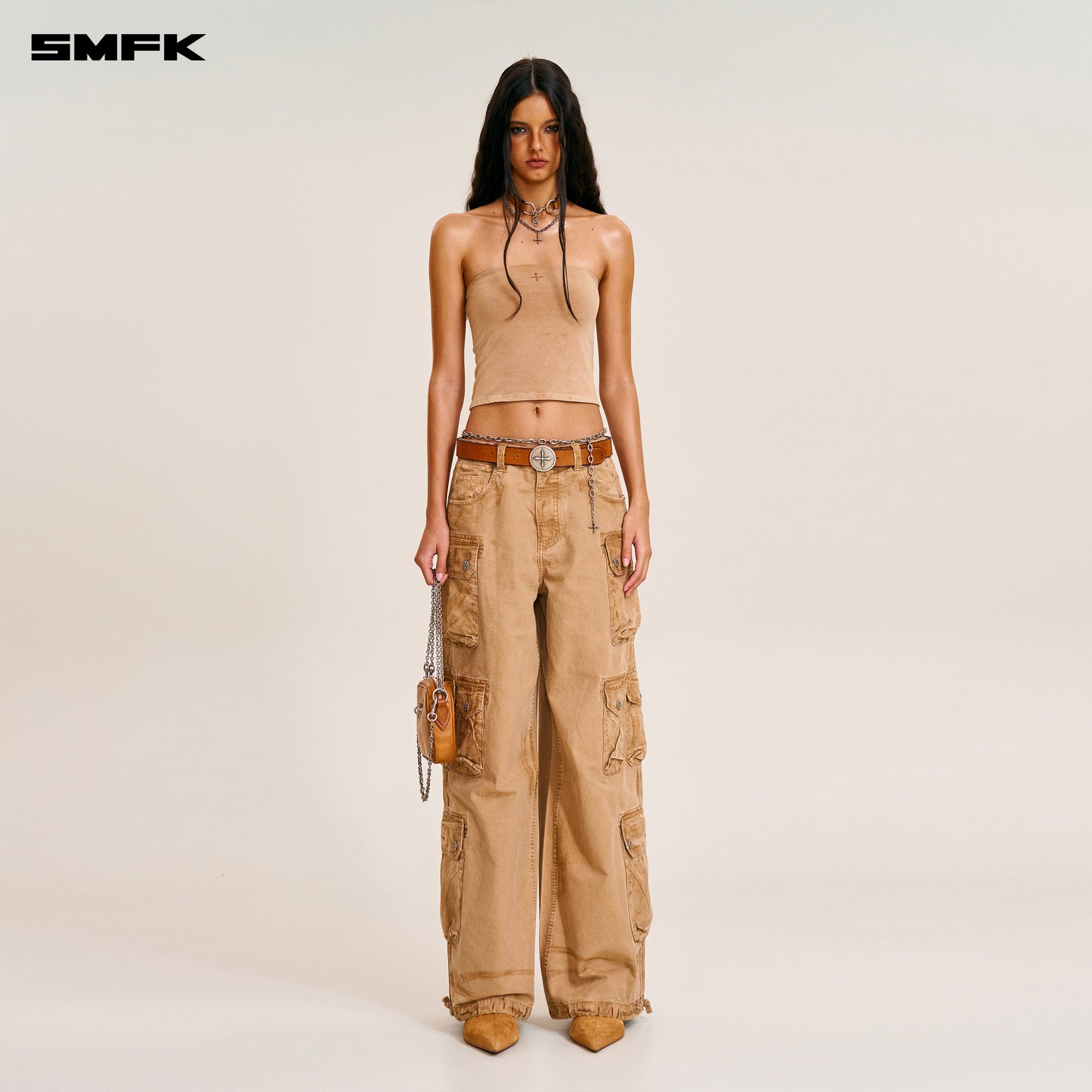 RAGE-WILD ORIGIN HANDCRAFT TOWER CARGO PANTS/GARMENT DYED Sandy Khaki