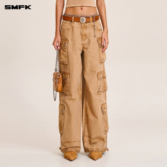 RAGE-WILD ORIGIN HANDCRAFT TOWER CARGO PANTS/GARMENT DYED Sandy Khaki