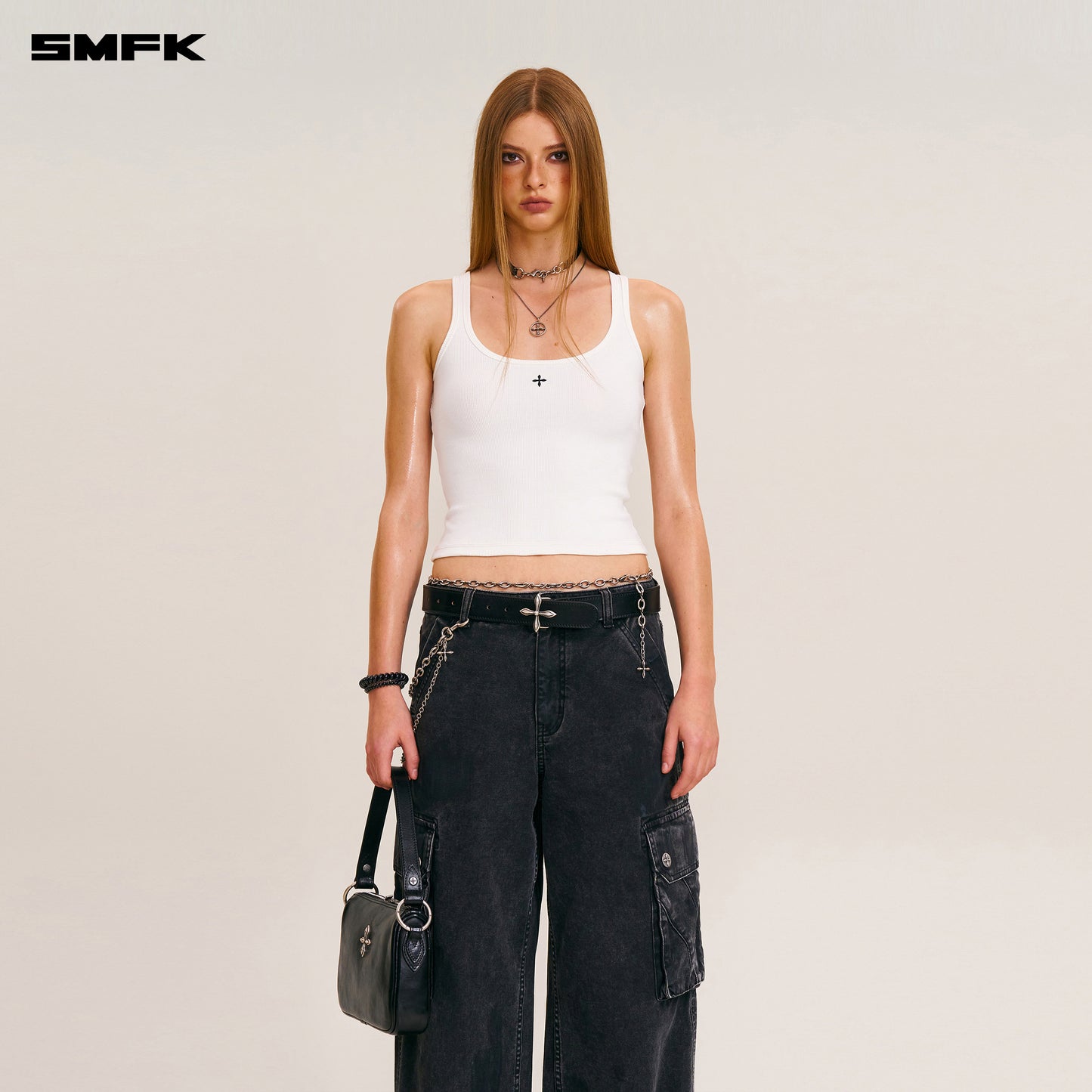 RAGE-WILD ORIGIN HANDCRAFT LOOSE STRAIGHT CARGO PANTS/GARMENT DYED Wilderness Black