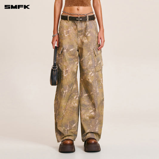VINTAGE-STORM ONE CUT ARC CARGO PANTS/FADE DYE Hurricane  Camouflage