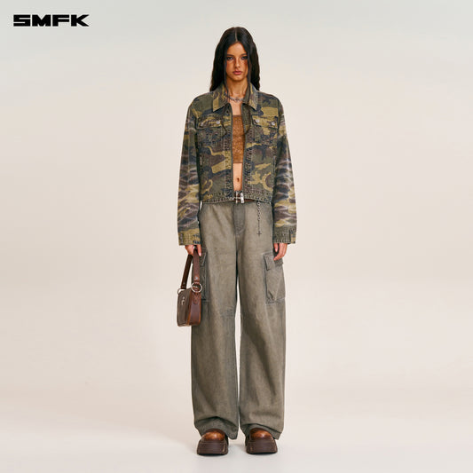 VINTAGE-STORM ONE CUT ARC CARGO PANTS/FADE DYE Wild Brown