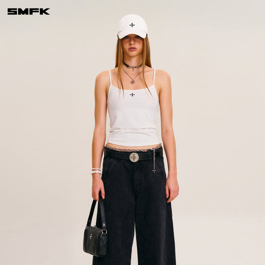 VINTAGE-STORM SPIRAL ARC CARGO PANTS/FADE DYE Wilderness Black