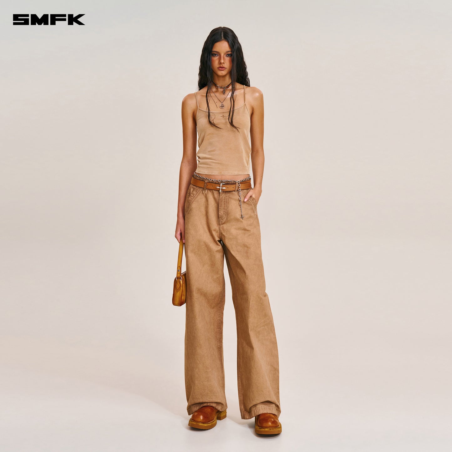 VINTAGE-STORM SPIRAL ARC CARGO PANTS/FADE DYE Fading Desert