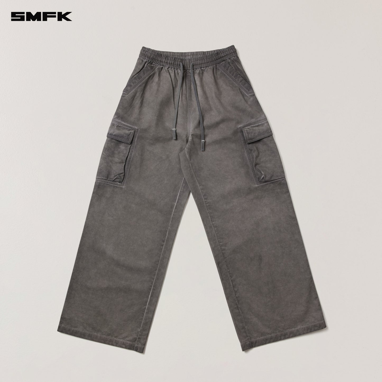 VINTAGE-STORM LOOSE SPORTS CARGO PANTS/FADE DYE Wild Brown